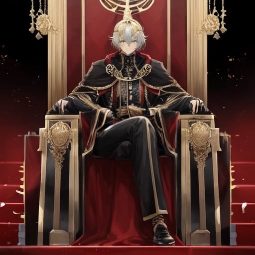 man, emperor, throne, 8k, 4k, ultra-detailed, palace