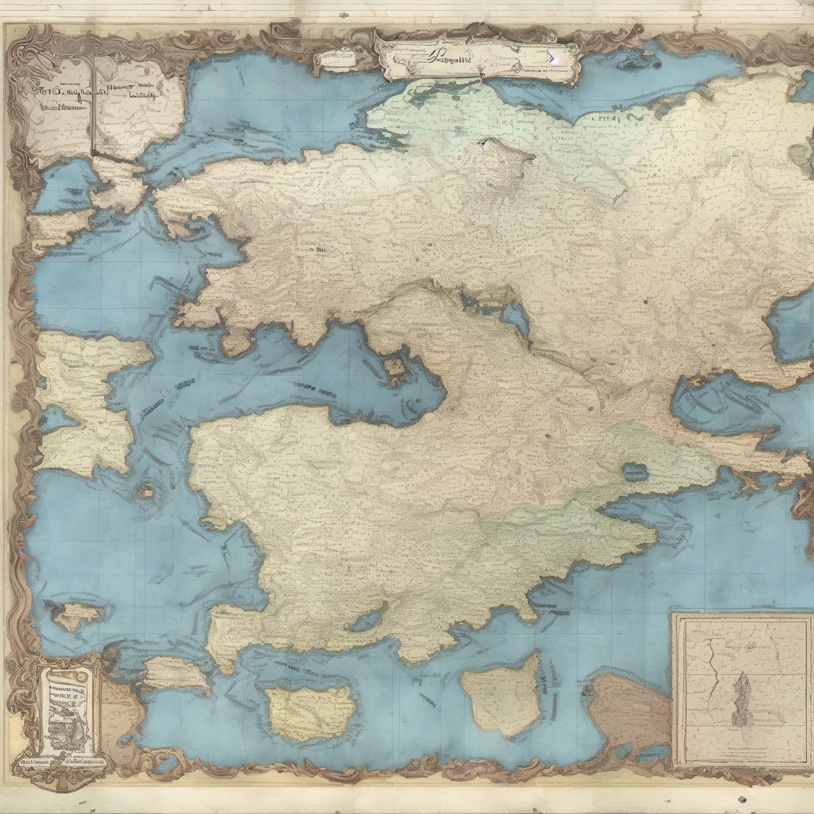 Image of old fictional map