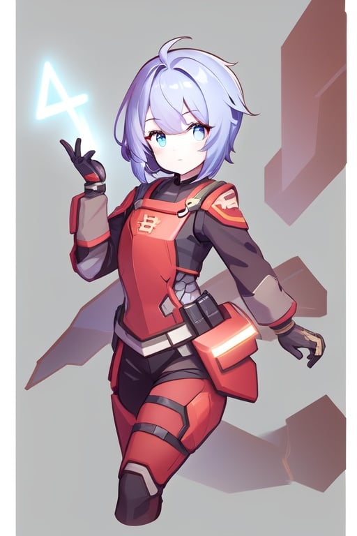 Image of 1girl, solo, (cinematic lighting)+, atmospheric, arm support, (short hair)--, school uniform, gloves, starry sky