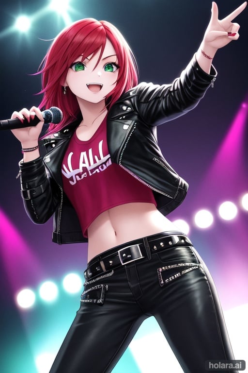 Rock Concert, girl, red hair, pretty
