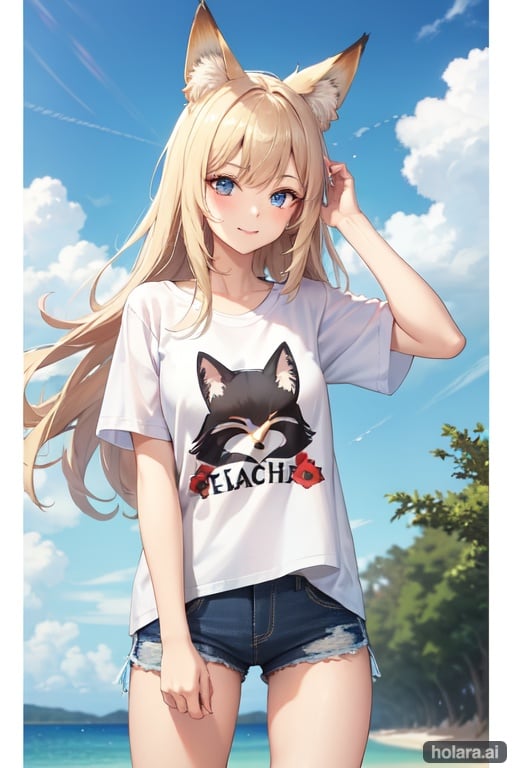 Image of Alemanha, fox ears,With a Alemanha T-shirt