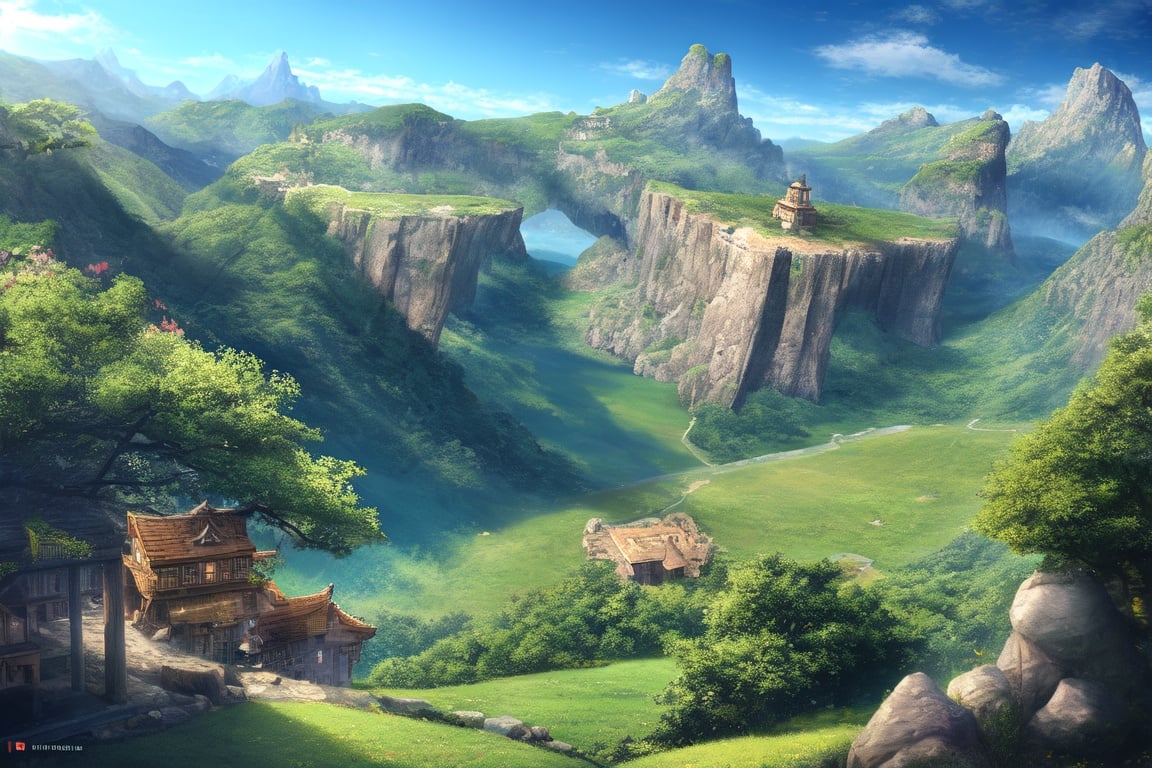 Image of masterpiece, scenery, no humans, mountain, fantasy