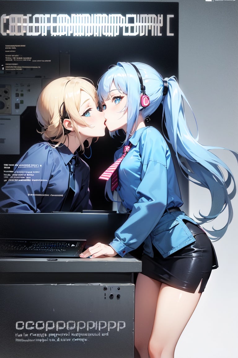 Image of (un Bare )++, ( couple, nice middle age gentle man)+++, (middle breast)+, (cyborg mecha girl, impossible clothes)++, (stylish angle)++, (necktie)+++, jitome, (typography industrial Design headphone)++++, (future (computer)+++ cityscape)+++, (cute loli)++, (cropped bangs)---, (braided bun)--, (drill hair)--, (lower bobbed hair)++, braid, (Twin tail)+++, (pony tale)+, (look at viewer)+++, (open mouth smile)+++, ((((((((in heat, wide eyes, blush))))))))), (detached sleevs, very wide sleeves)++++++, (mecha school uniform)+, (blue mecha corset miniskirt)++++++, (((((((((erectile bare s)+++, , ()+)))))))), (1 cyborg android middle chest loli)++++, (masterpiece, (excellent finely detailed, best quality), ultra-detailed), (stylish angle)+, (gleaming skin)+++++, glow eye, (eyes highlight)++++, tsurime, ((((choker)))), (black gloves, slobber, material texture), (beautiful light effect)+++++, (beautiful scene)++++++,