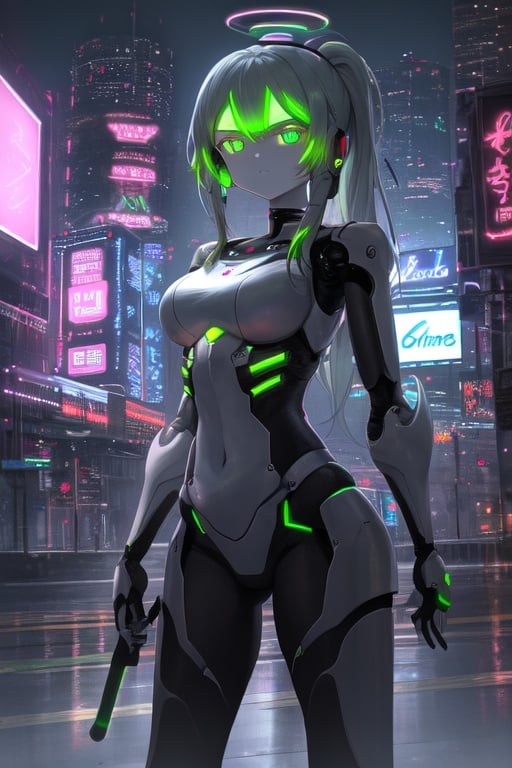 Image of robot, (neon light)+, 