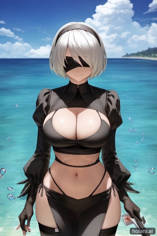 2b, Beach, day, bikini
