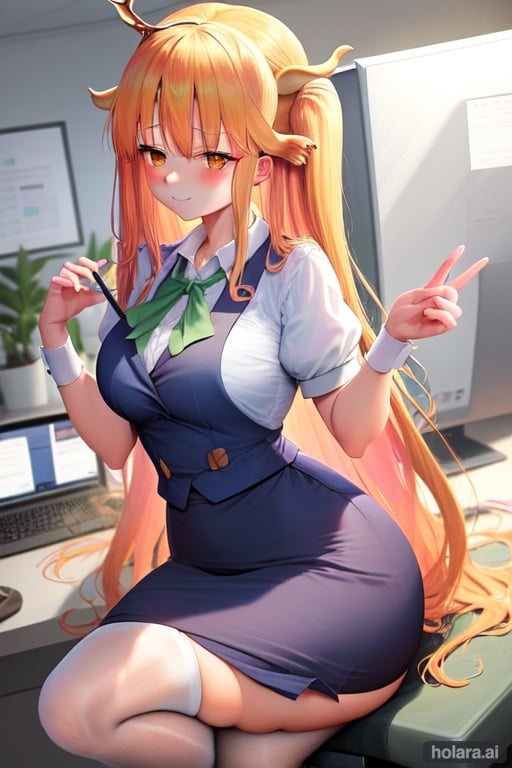 Image of Tohru from Miss Kobayashi's Dragon Maid in a office uniform