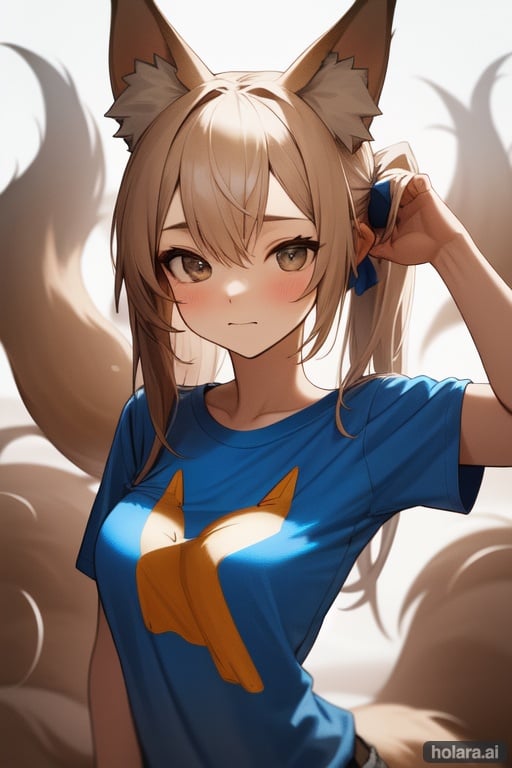 Image of Argentina, fox ears,With a Argentina T-shirt