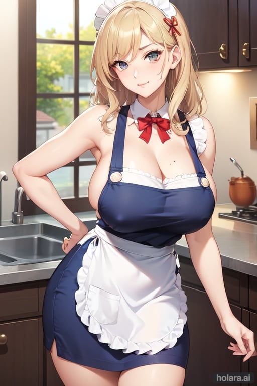 Image of Beautiful milf, only dressed in an apron