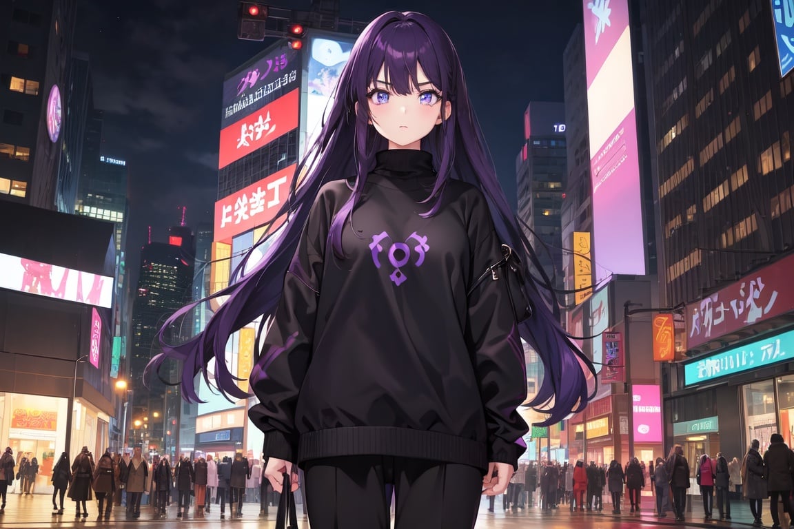 Seen in the streets, at nighttime 